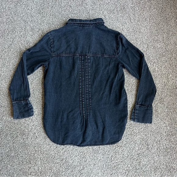 Pilcro by Anthropologie Black Button Up Twisted Tux Shirt, Size XS - Picture 10 of 12